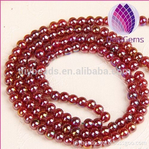 10mm AB red round glass beads for bracelet